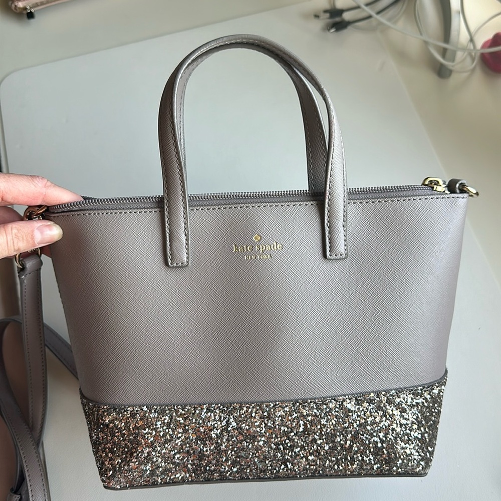Kate Spade Grey Sparkly Purse
